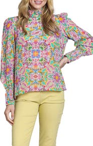 APNY Print High Neck Shirt