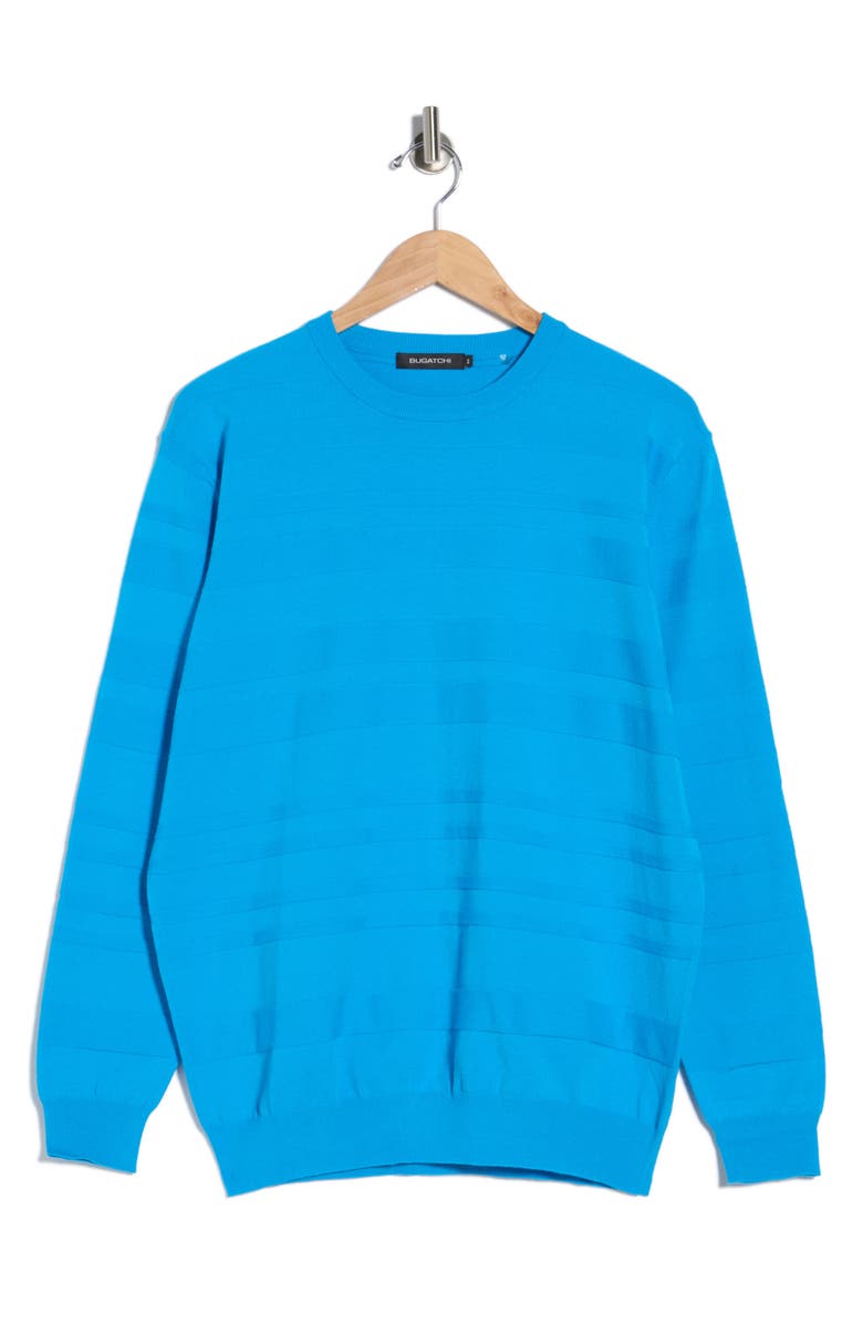 Bugatchi Stripe Sweater, Main, color, Aqua