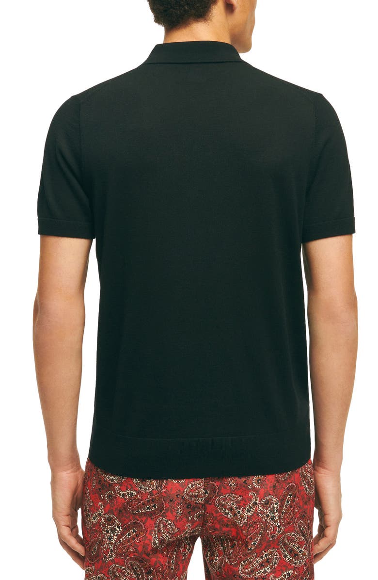 Brooks Brothers Lux Lightweight Johnny Collar Polo Sweater, Alternate, color, 