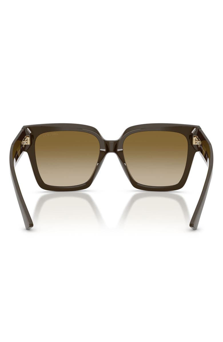 Jimmy Choo 54mm Gradient Square Sunglasses, Alternate, color, Caper Green / Brown Gradient