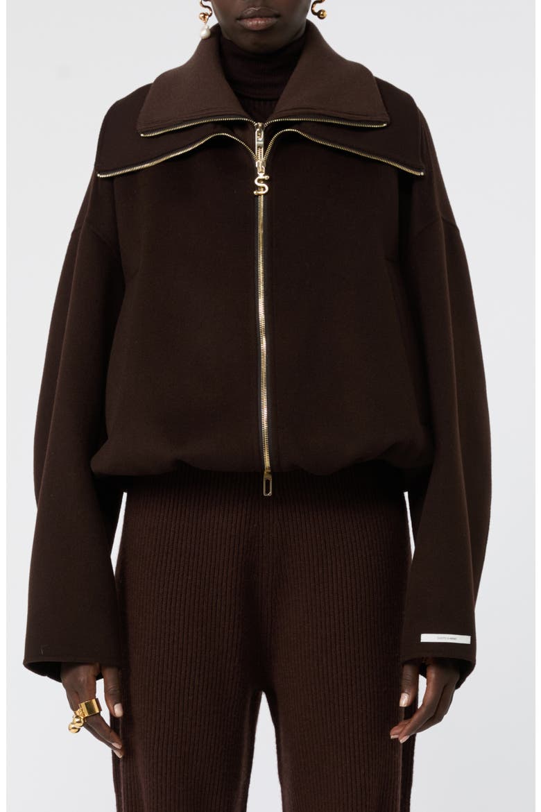 Emiro Virgin Wool Short Coat, Main, color, CHOCOLATE