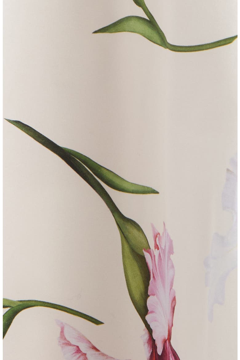 Painted Iris Cotton Poplin Skirt, Alternate, color, PINK/ IVORY