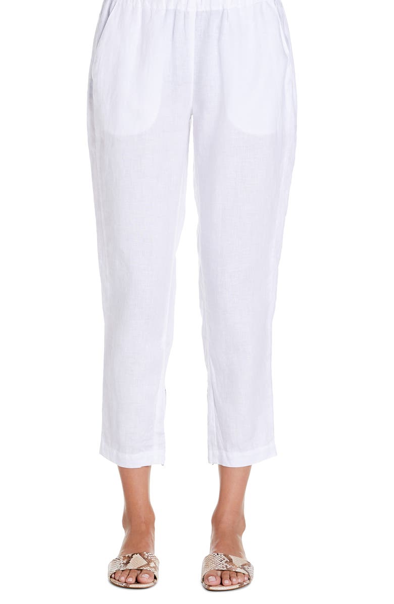 Michael Stars Rima Tapered Crop Linen Pants, Main, color, 