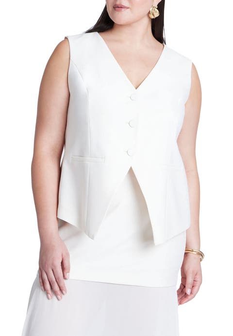 Split Hem Suiting Vest