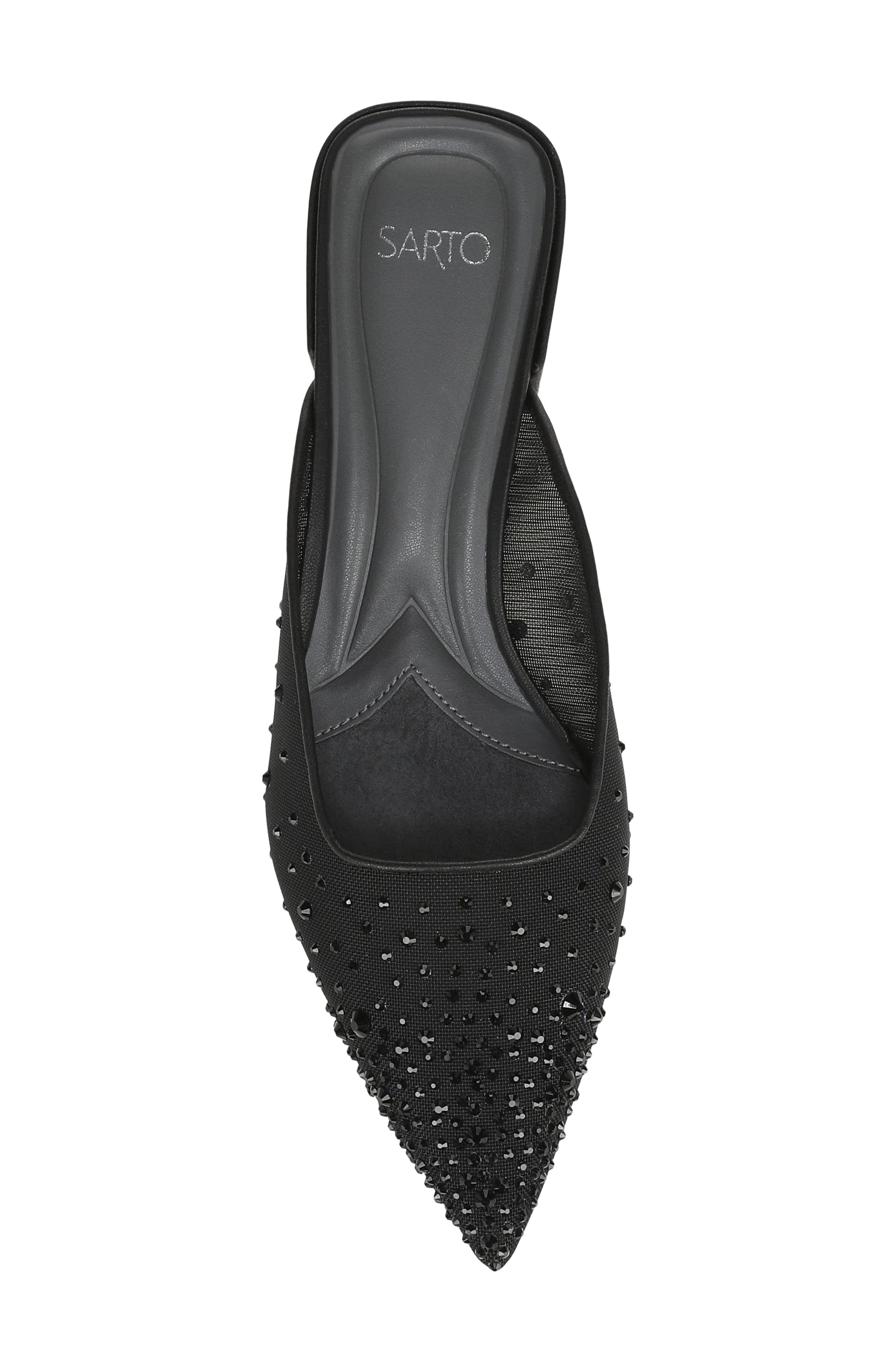 Bennet Mesh Flat Mule, Alternate, color, BLACK MESH FABRIC