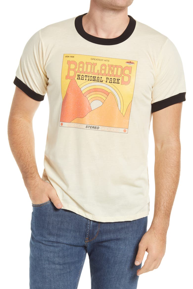 Badlands' Greatest Hits Graphic Tee, Main, color, WHITE/ BLACK