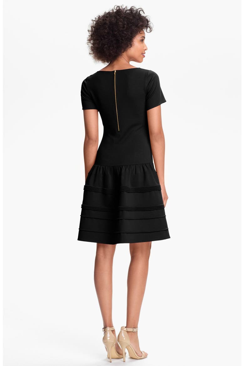 Seamed Drop Waist Dress, Alternate, color, BLACK