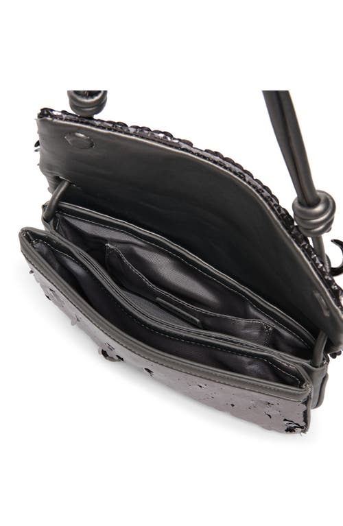 Dolce Vita Alice Shoulder Bag Gunmetal Sequin In Gray