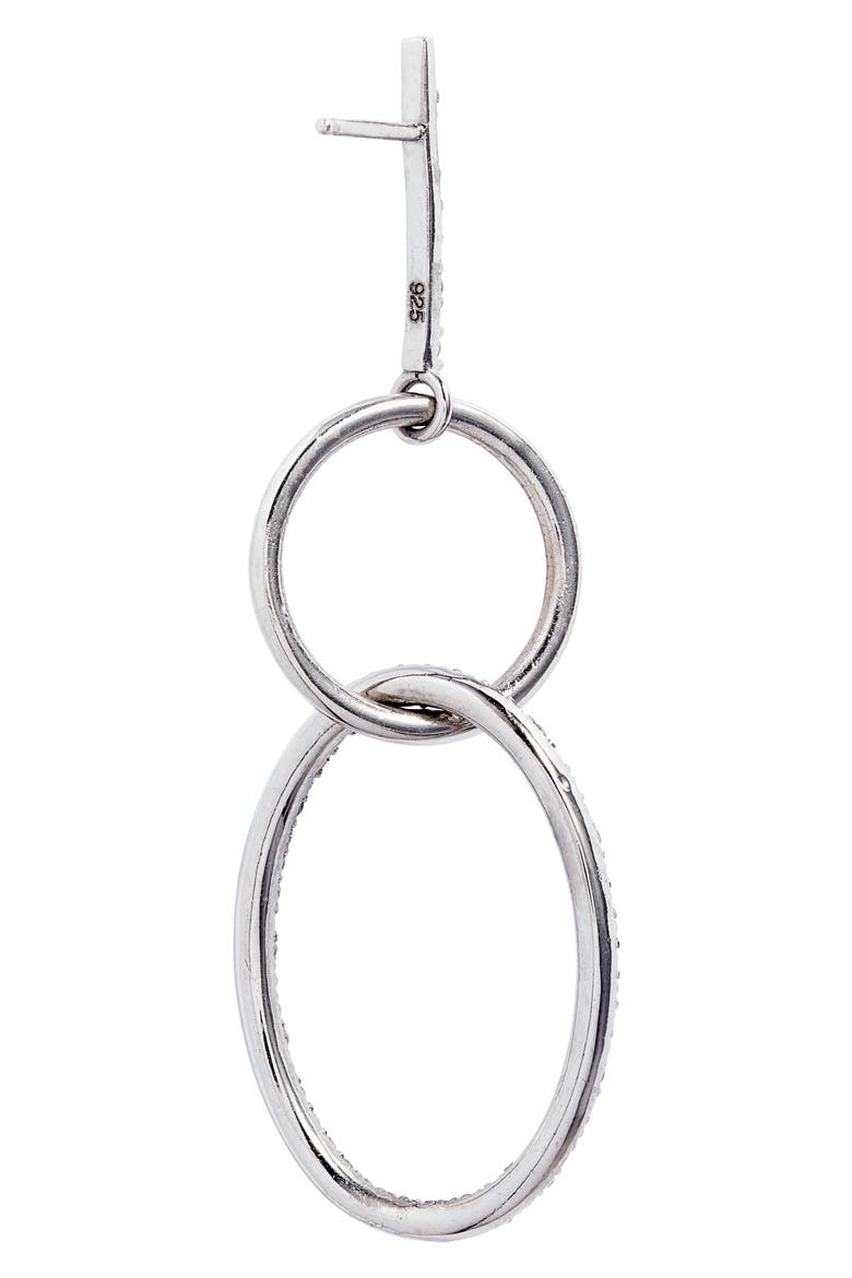 Two Link Drop Earrings, Alternate, color, SILVER
