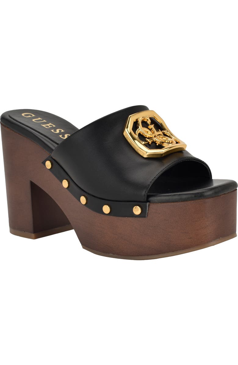 GUESS Qisha Platform Slide Sandal, Main, color,