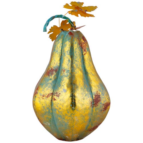 Northlight Fall Harvest Metal Gourd Tabletop Decoration In Multi