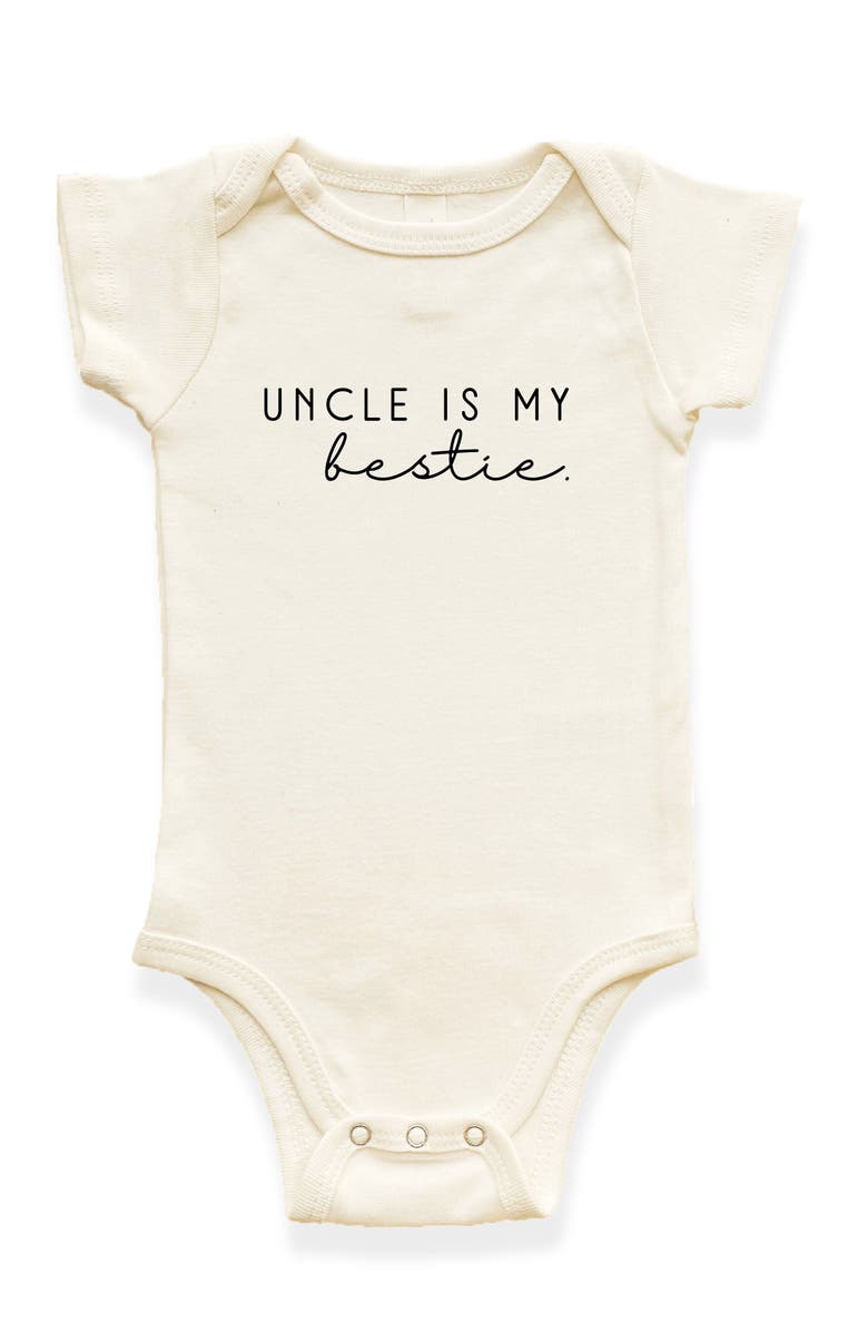 Tenth & Pine Uncle is my Bestie Organic Baby Bodysuit, Main, color, Natural