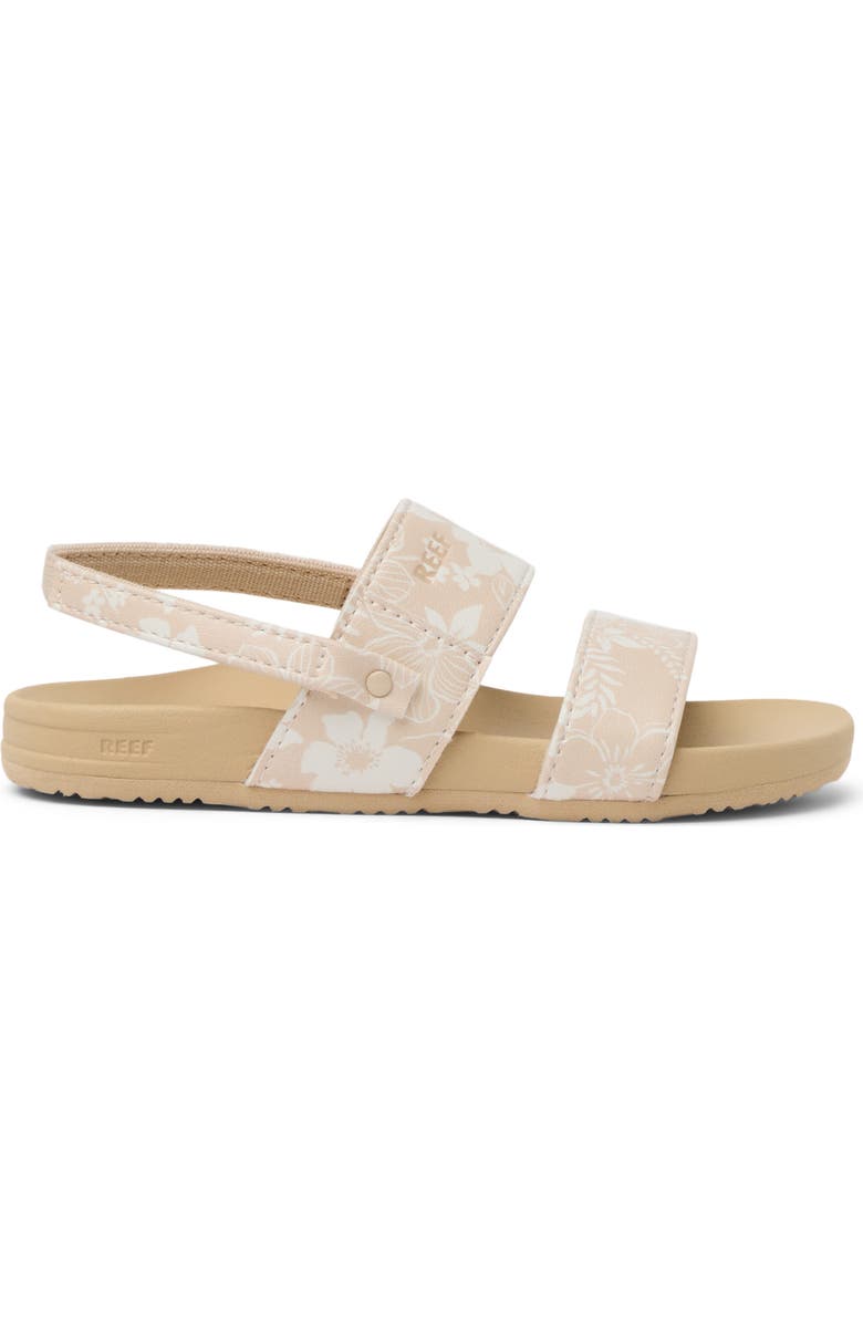 Reef Kids' Little Cushion Vista Slingback Sandal, Alternate, color, White Floral/ Tan