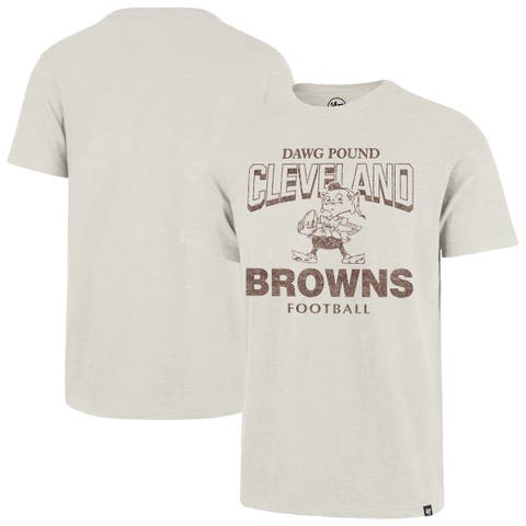 Men's '47  Natural Cleveland Browns Head On Scrum Slub T-Shirt