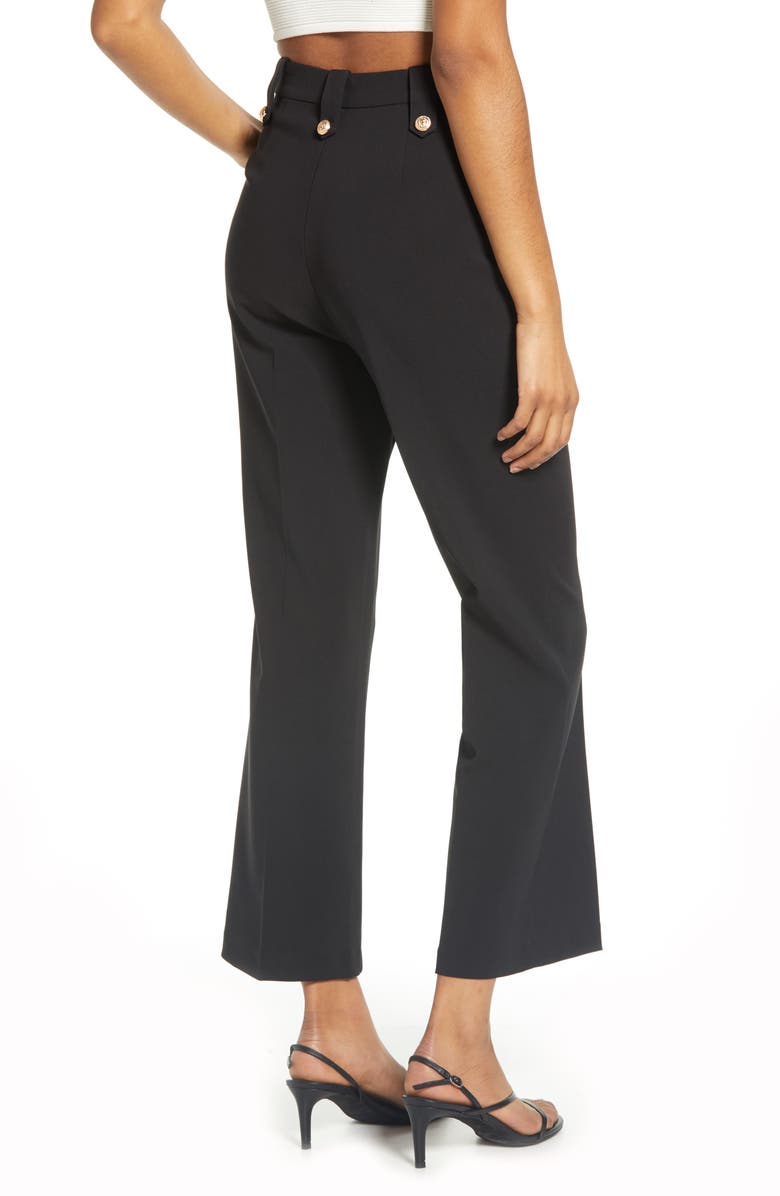 Endless Rose Semi Flare Button Pants, Alternate, color, 