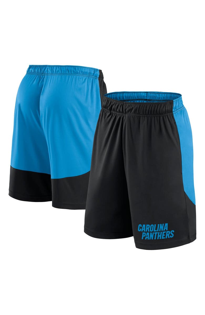 FANATICS Men's Fanatics Black/Blue Carolina Panthers Launch Shorts, Alternate, color, Black