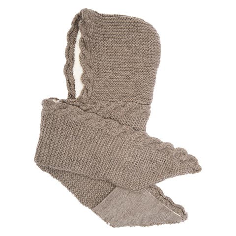 Hand Knit 2 Pocket Scarf Hood
