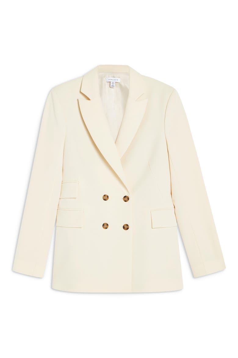 Double Breasted Jacket, Alternate, color, CREAM