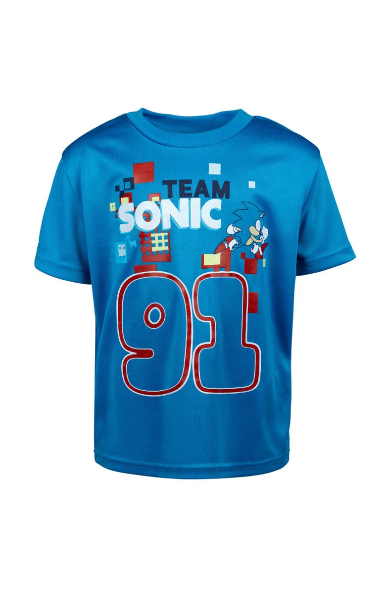 SEGA Sonic the Hedgehog 3pc Tank Top, Tee & Shorts Set, Alternate, color, Blue