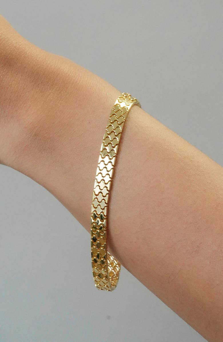 Argento Vivo Sterling Silver Chunky Stampato Link Bracelet, Alternate, color, Gold