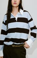 MANGO Stripe Rugby Sweater