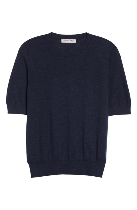 Honor Short Sleeve Cashmere Crewneck Sweater