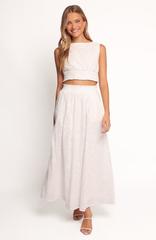 Petal And Pup Petal & Pup Kimora Embroidered Maxi Skirt In White