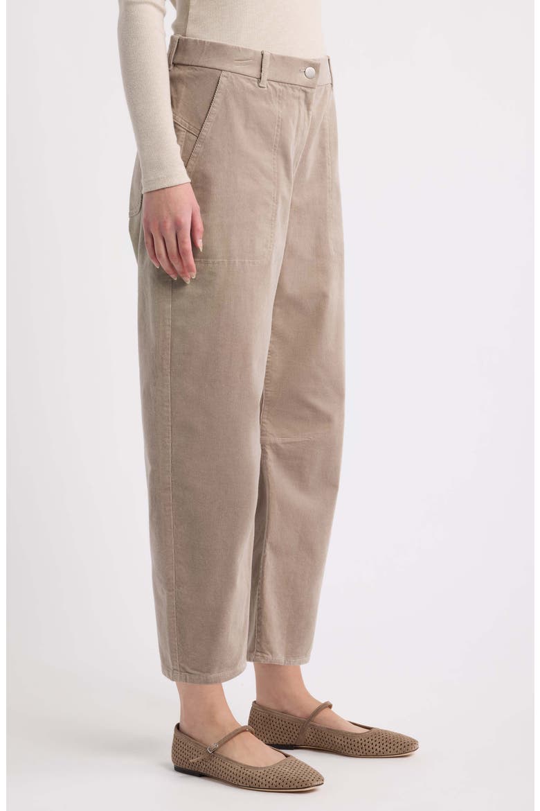 Arch Stretch Cotton Corduroy Ankle Pants, Alternate, color, TWINE