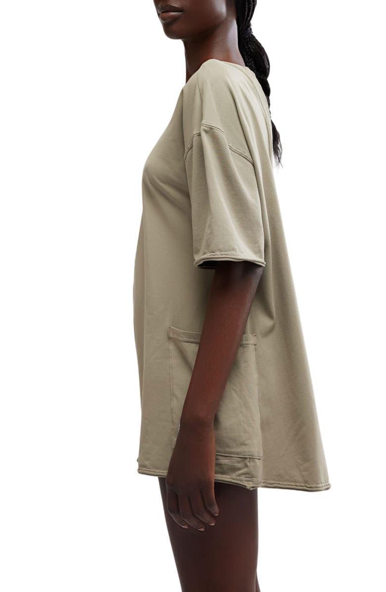 Free People FP Movement Hot Shot Tee Romper, Alternate, color, Sage Stone