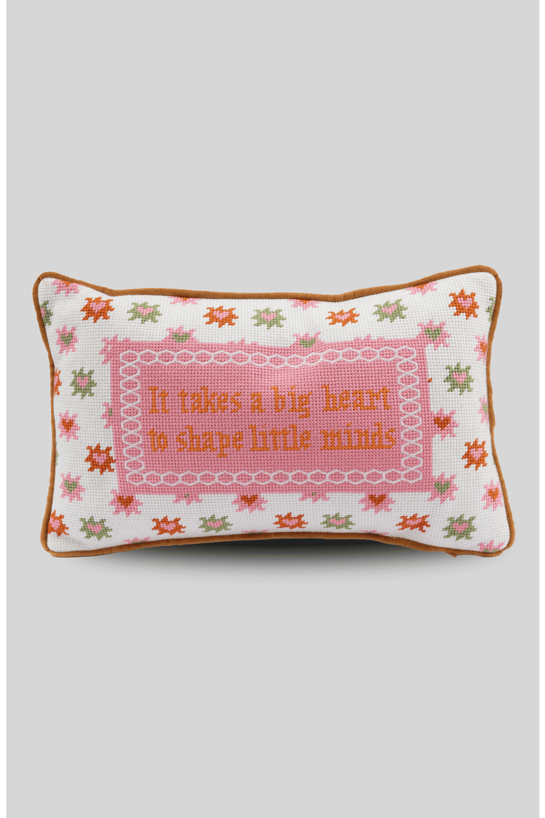 Big Heart Needlepoint Pillow, Main, color, Big Heart