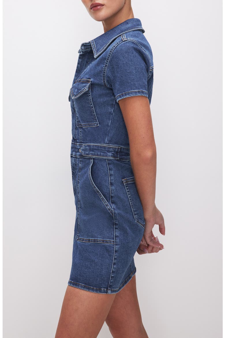 Fit For Success Denim Minidress, Alternate, color, INDIGO594