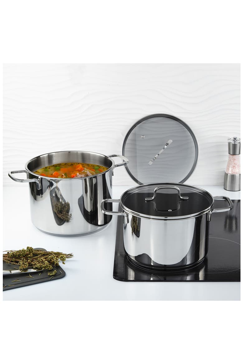 DiNA Helix 4-Piece Stockpot Set, Alternate, color, SILVER