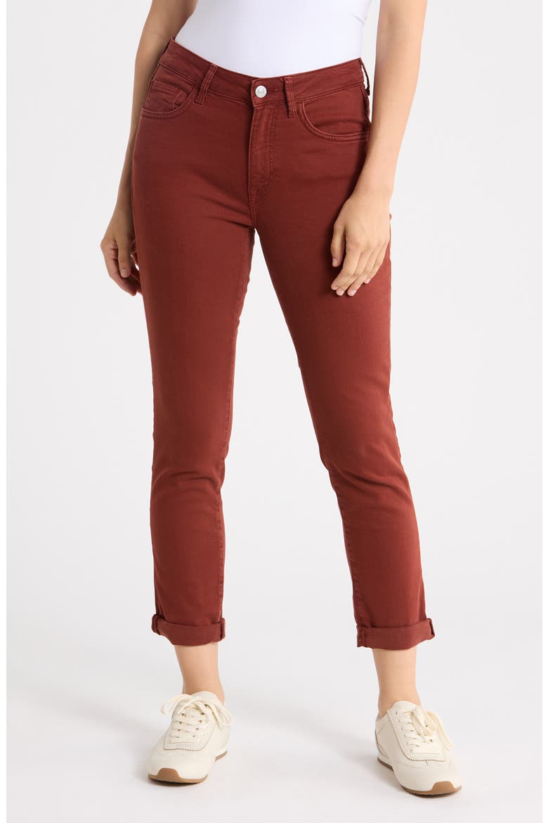Kathleen Mid Rise Ankle Cuff Pants, Main, color, ANDORRA FLEX BLUE