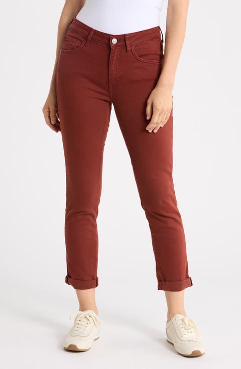 Kathleen Mid Rise Ankle Cuff Pants
