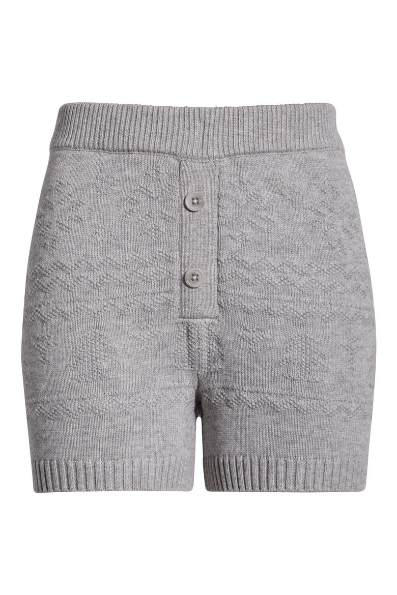 Fair Isle SleepShorts, Alternate, color, GREY MARL