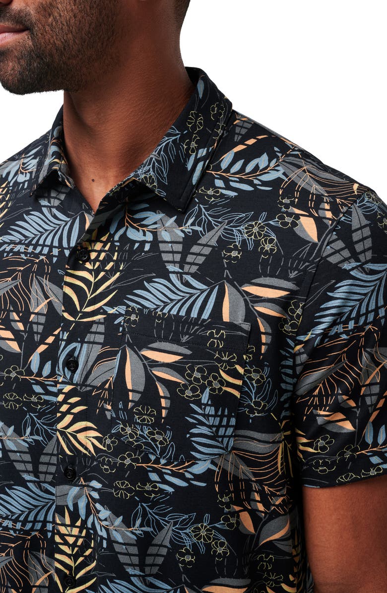 TravisMathew Hanabata Days Tropical Print Short Sleeve Button-Up Shirt, Alternate, color, 