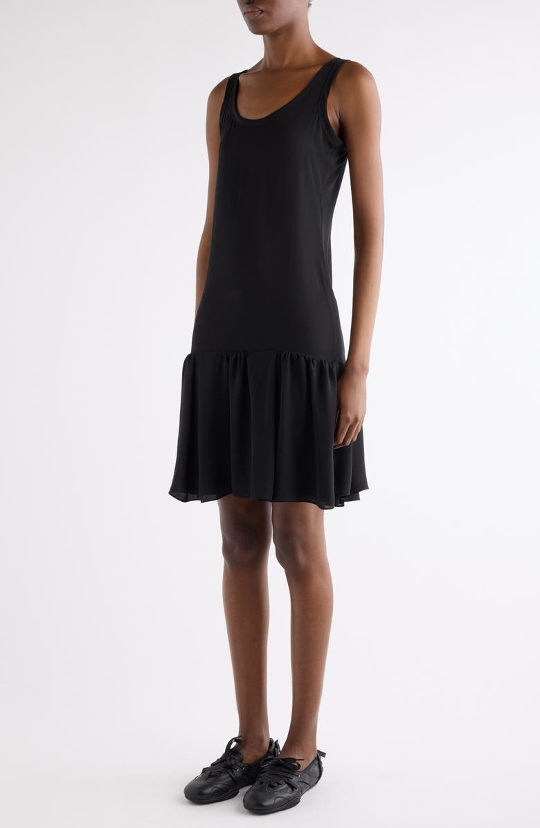 Acne Studios Ennie College Layered T-Shirt Dress Set, Alternate, color, Anthracite/ Black