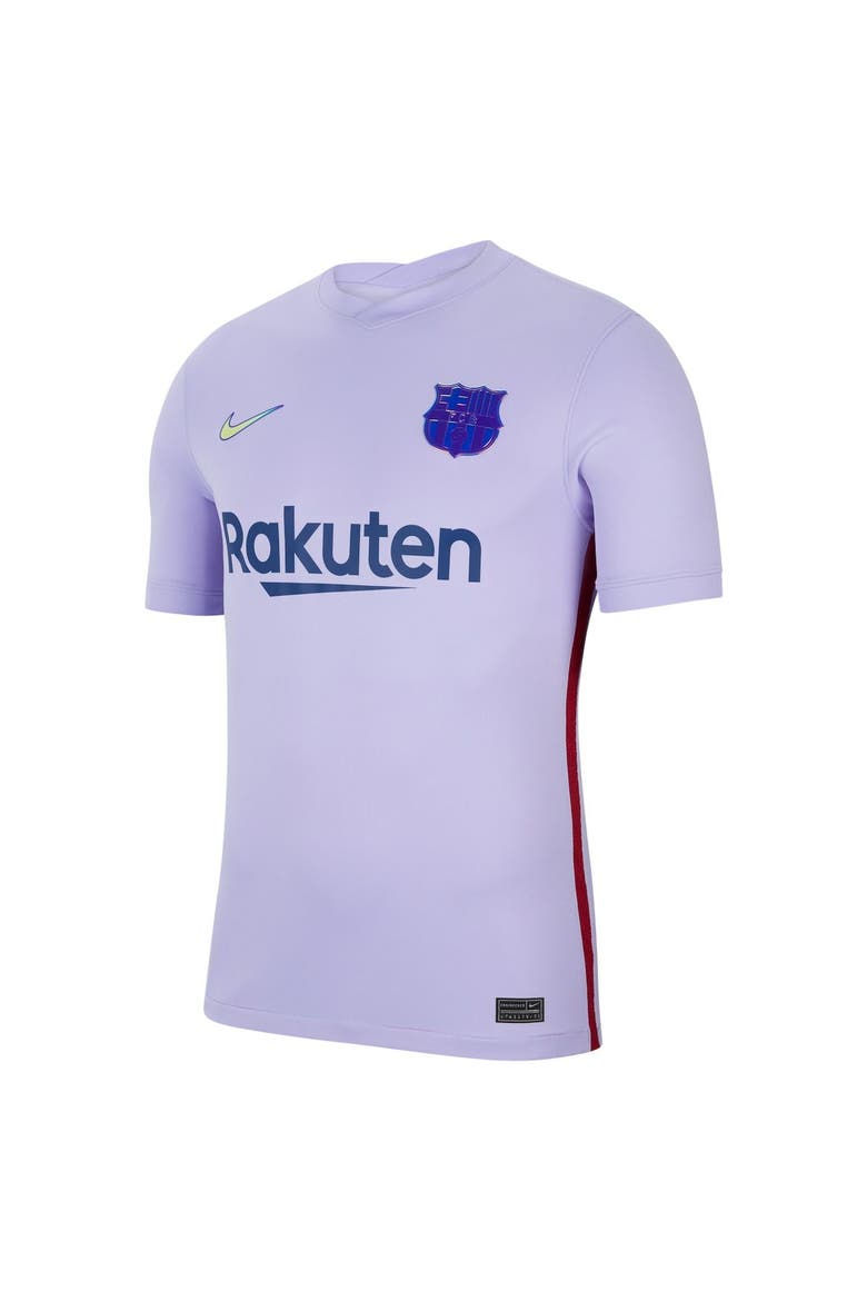 Men's Nike Lionel Messi Purple Barcelona 2021/22 Away Stadium Replica Player Jersey, Alternate, color, Purple