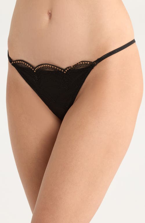 Hunkemoller Hunkemöller Ruby Embroidered Trim Satin Pajamas In Black