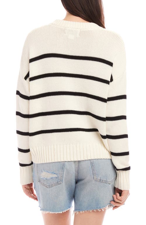 FIFTEEN TWENTY FIFTEEN TWENTY LUCA STRIPE CREWNECK SWEATER 