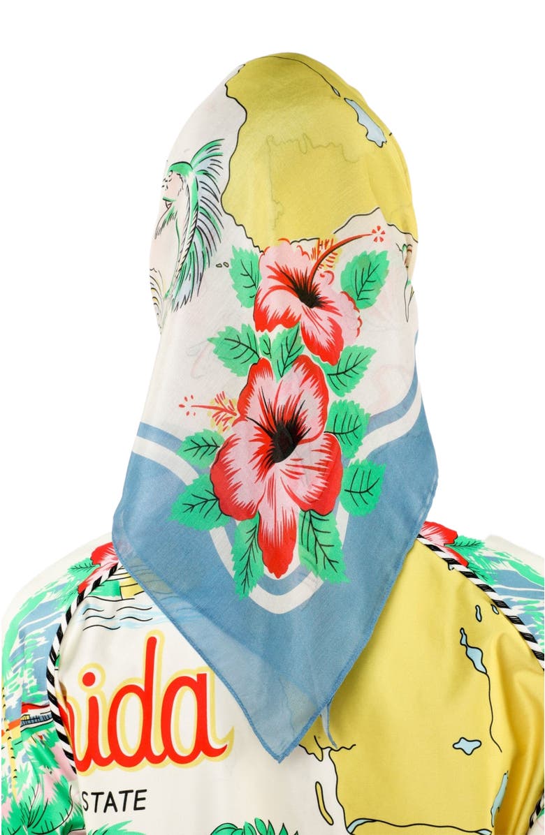 Anna Sui Florida Silk Voile Square Scarf, Alternate, color, 