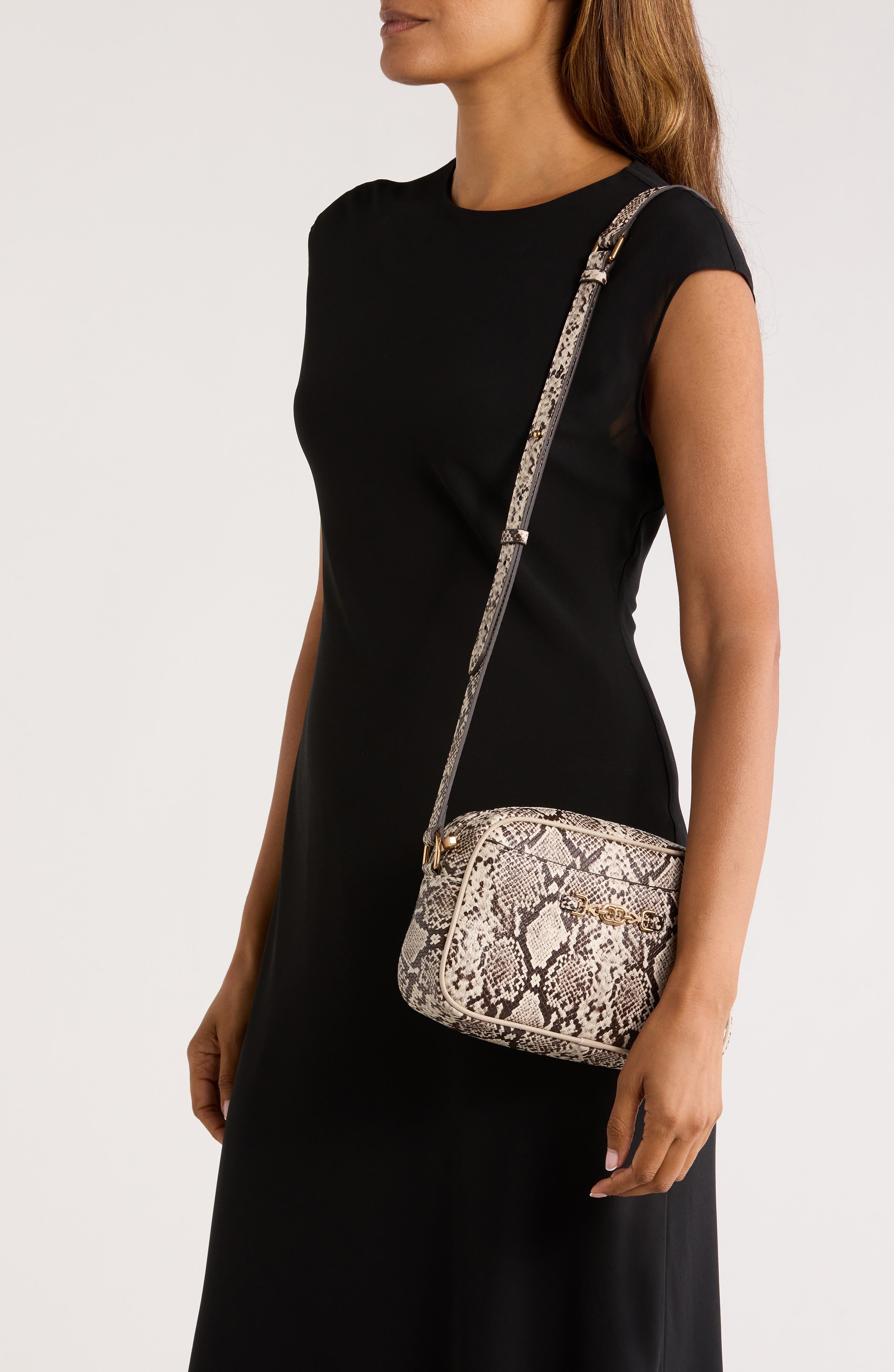 Sam Edelman Loraine Camera Bag, Alternate, color, Ivory Snake