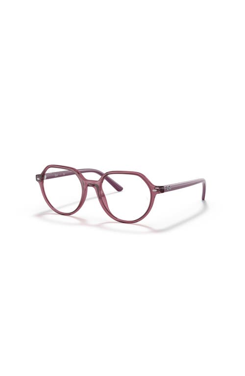 Ray Ban Ray-ban 47mm Square Optical Glasses In Pink