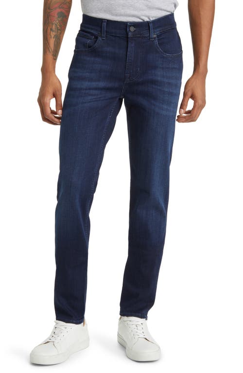 7 For All Mankind Slimmy Luxe Performance Plus Slim Fit Tapered Jeans in Deep Blue