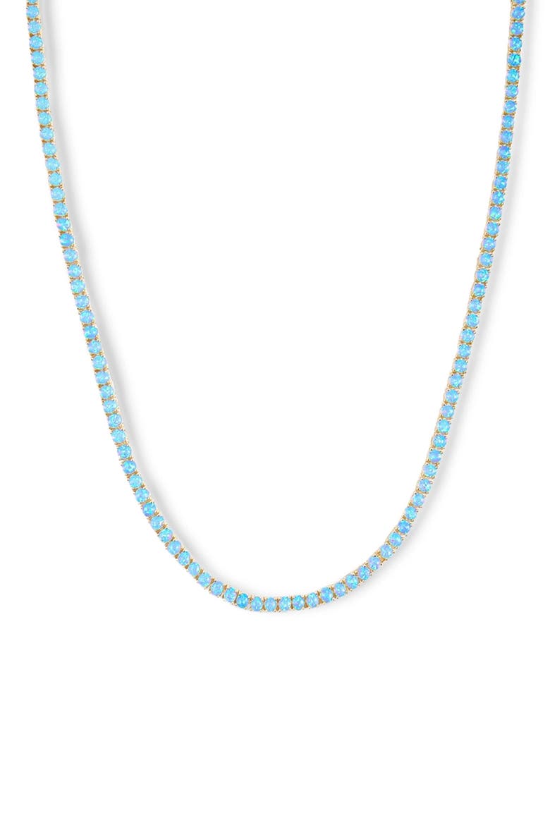 Grand Heiress Imitation Opal Necklace, Main, color, BLUE OPAL/ GOLD