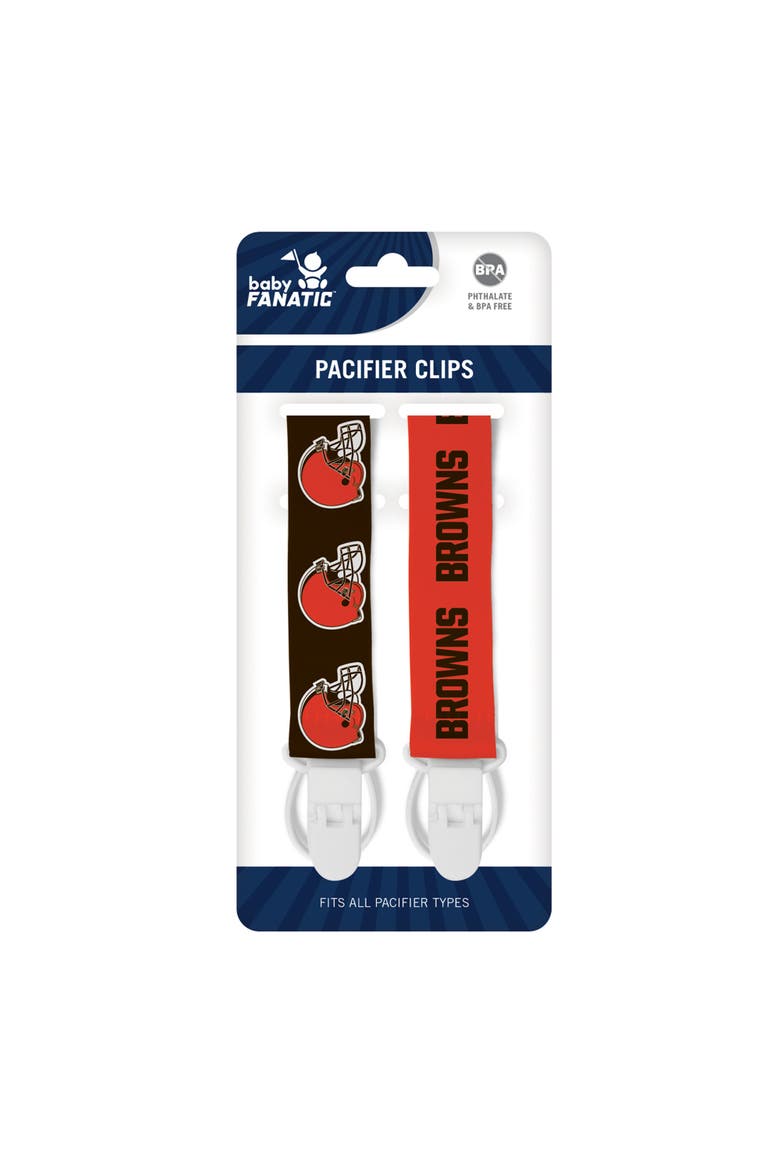 Cleveland Browns Pacifier Clip 2-Pack, Alternate, color, Multicolor