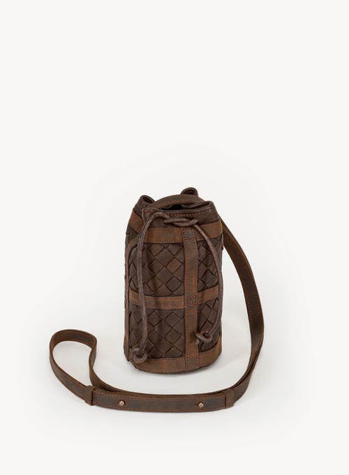 Deux Mains Mini Essential Bucket Bag In Brown