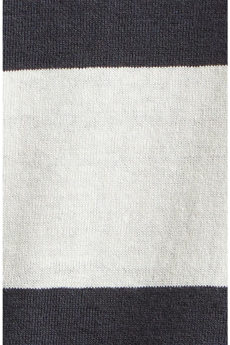 Stripe Linen & Cotton T-Shirt, Alternate, color, ECRU CHARCOAL