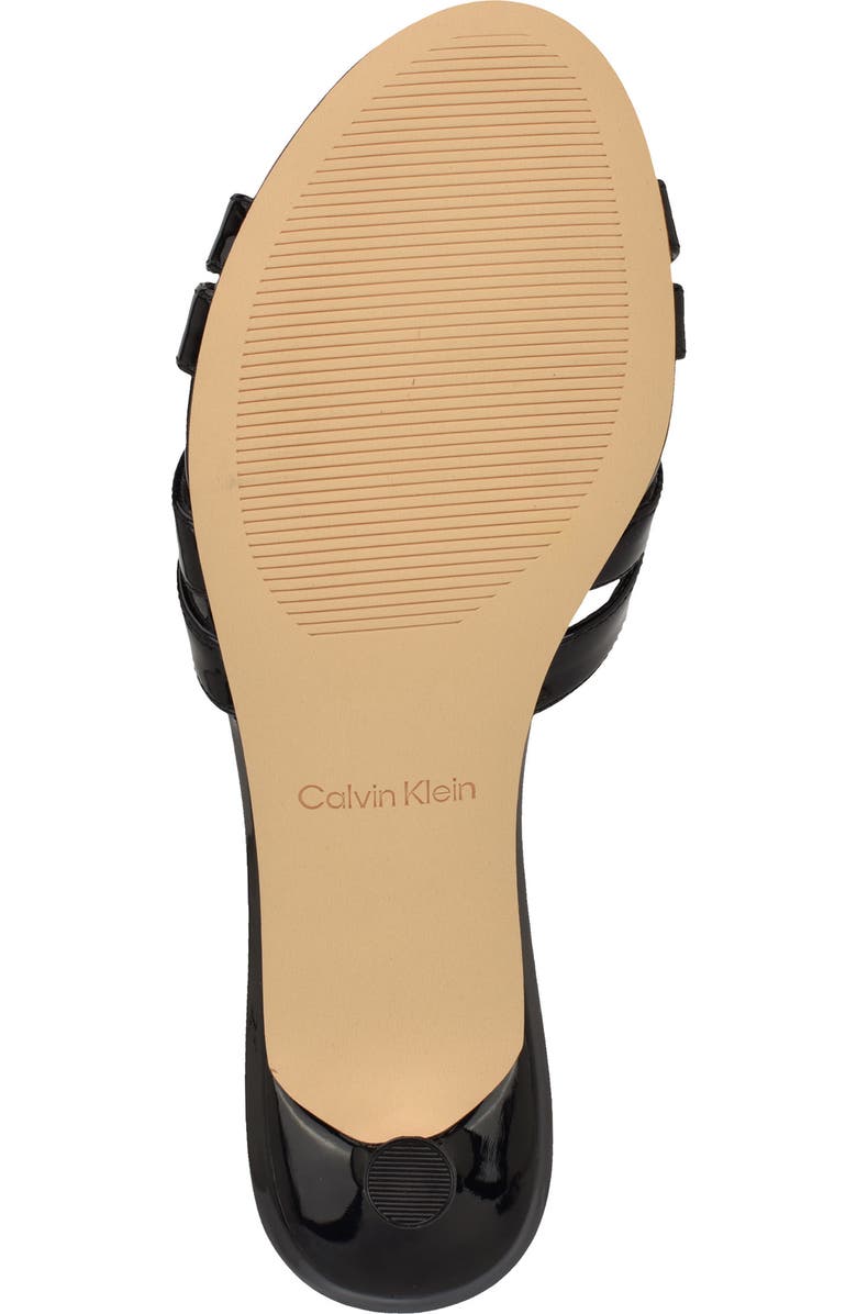Calvin Klein Gabbie Kitten Heel Slide Sandal, Alternate, color, Black