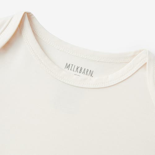 Milkbarn Luxe Solid Long Sleeve One Piece In White